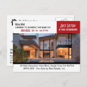 EINFACH AUFGELISTETE Postkarte für Real Anwesen (Vorne/Hinten)