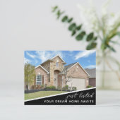 EINFACH AUFGELISTETES Real Anwesen Marketing Postkarte (Stehend Vorderseite)