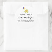 Einfach aus der Bibliothek des Buchzeichens mit El Runder Aufkleber (Tasche)