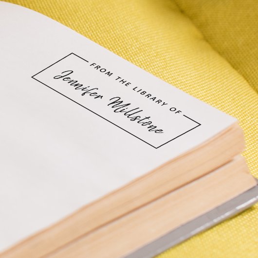 Einfach aus der Bibliothek mit handgeschriebenem S Permastempel
