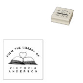 einfach | aus der Bibliothek | Offenes Buch Gummistempel (Stempel)