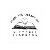 einfach | aus der Bibliothek | Offenes Buch Gummistempel (Prägung)