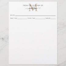 Einfach aus der Küche des Monogram Rezeptes