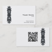 Einfach ausgefeilte Visitenkarte mit QR Code V (Vorne/Hinten)
