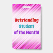 Einfach "Ausgezeichnete Studentin des Monats!" Aus Ausweis (Rückseite)