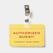 Einfach "AUTORISIERTER GÄSTER"! Ausweis (Rückseite mit Clip)