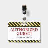 Einfach "AUTORISIERTER GÄSTER"! Ausweis (Vorderseite mit Clip)