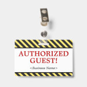 Einfach "AUTORISIERTER GÄSTER"! Ausweis (Rückseite mit Clip)