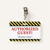 Einfach "AUTORISIERTER GÄSTER"! Ausweis (Vorderseite mit Klammer)