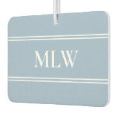 Einfach Baby Blue und White Monogram Autolufterfrischer (Links)
