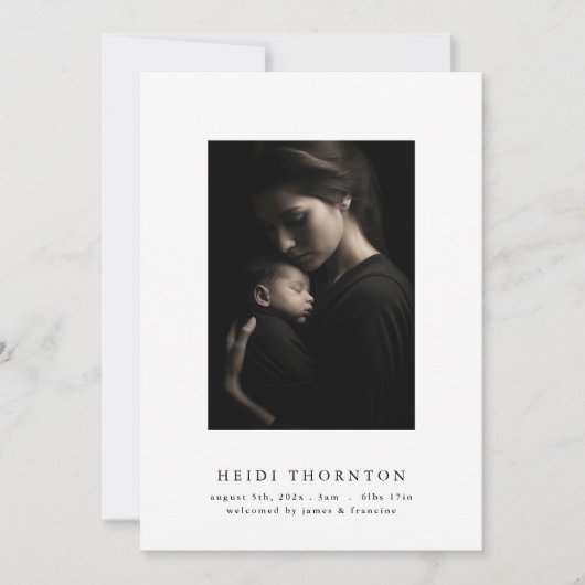 EINFACH | Baby-Ränder-Foto Ankündigung (Vorderseite)