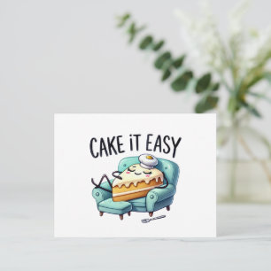 Einfach backen - entspannen postkarte