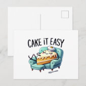 Einfach backen - entspannen postkarte (Vorne/Hinten)