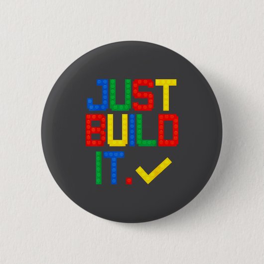 Einfach Bauen Master Builder Kinder Bausteine Button (Vorderseite)