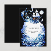 Einfach bearbeitbares Adventure Pirate Birthday Dankeskarte (Vorne/Hinten)