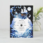 Einfach bearbeitbares Adventure Pirate Birthday Einladung (Stehend Vorderseite)