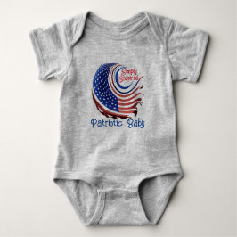 Einfach beflügelte US Flagge von "Patriot Baby": Baby Strampler