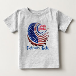 Einfach beflügelte US Flagge von "Patriot Baby": Baby T-shirt
