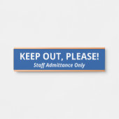 Einfach "BEHALT aus, BITTE!" Türschild (Vorderseite )