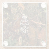 Einfach BEHALTEN CALM haben Sie Ihren Text auf Fal Glasuntersetzer (Rückseite)