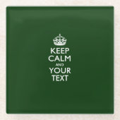 Einfach BEHALTEN CALM haben Sie Ihren Text auf For Glasuntersetzer (Vorderseite)