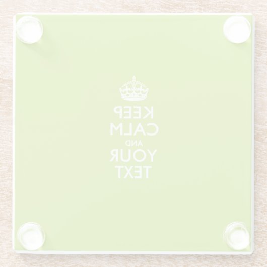 Einfach BEHALTEN CALM haben Sie Ihren Text auf Lim Glasuntersetzer (Rückseite)