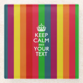 Einfach BEHALTEN CALM haben Sie Ihren Text auf Rai Glasuntersetzer (Vorderseite)