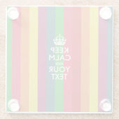 Einfach BEHALTEN CALM haben Sie Ihren Text auf Rai Glasuntersetzer (Rückseite)