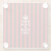 Einfach BEHALTEN CALM mit roten Streifen Glasuntersetzer (Rückseite)