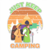 EINFACH BEHALTEN CAMPING AUFKLEBER (Vorderseite)