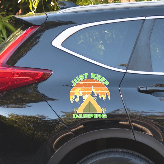 EINFACH BEHALTEN CAMPING AUFKLEBER (Auto Seite)