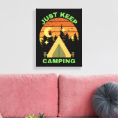 EINFACH BEHALTEN CAMPING LEINWANDDRUCK (Insitu (Wohnzimmer))