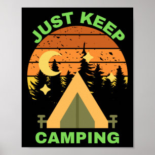 EINFACH BEHALTEN CAMPING POSTER