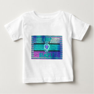 Einfach behalten: Cyan Heart & Clarity Pattern Art Baby T-shirt