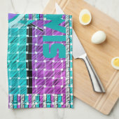 Einfach behalten: Cyan Heart & Clarity Pattern Art Küchentuch (Viertel Falte)