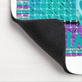 Einfach behalten: Cyan Heart & Clarity Pattern Art Mousepad (Ecke)