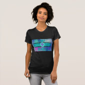 Einfach behalten: Cyan Heart & Clarity Pattern Art T-Shirt (Vorne ganz)