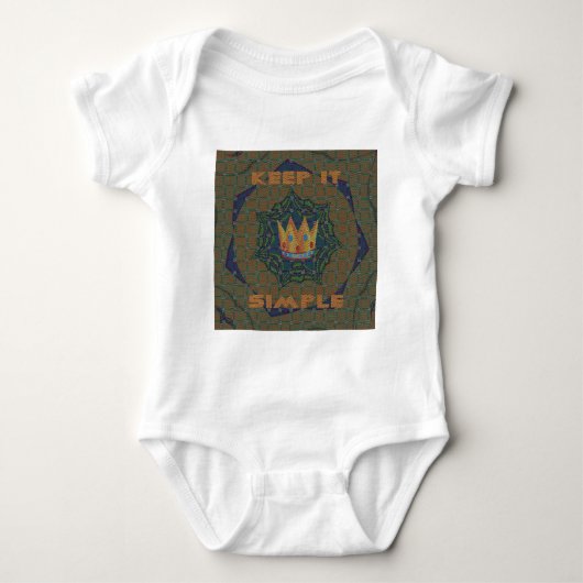 Einfach behalten: Das Royal Clarity Pattern Design Baby Strampler (Vorderseite)