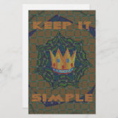 Einfach behalten: Das Royal Clarity Pattern Design Briefpapier (Vorne/Hinten)