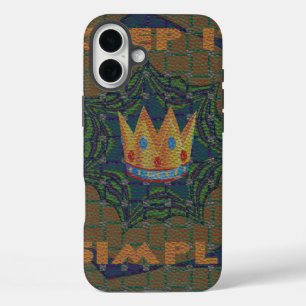 Einfach behalten: Das Royal Clarity Pattern Design iPhone 16 Plus Hülle
