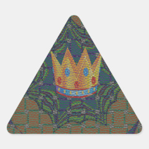 Einfach behalten: Das Royal Clarity Pattern Design Dreieckiger Aufkleber