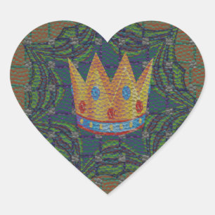 Einfach behalten: Das Royal Clarity Pattern Design Herz-Aufkleber