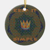 Einfach behalten: Das Royal Clarity Pattern Design Keramik Ornament (Vorne)