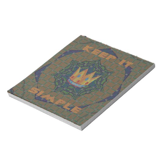 Einfach behalten: Das Royal Clarity Pattern Design Notizblock (Rotiert)