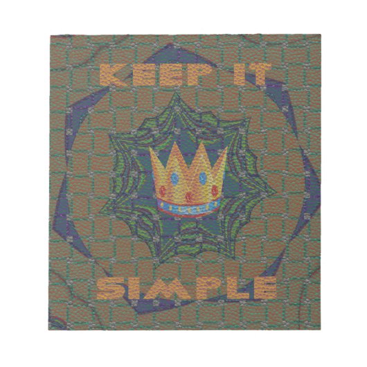 Einfach behalten: Das Royal Clarity Pattern Design Notizblock (Vorderseite)