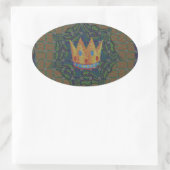 Einfach behalten: Das Royal Clarity Pattern Design Ovaler Aufkleber (Tasche)