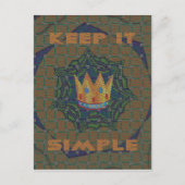 Einfach behalten: Das Royal Clarity Pattern Design Postkarte (Vorderseite)