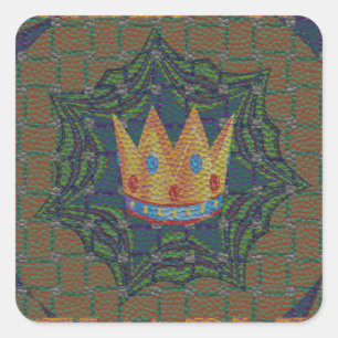 Einfach behalten: Das Royal Clarity Pattern Design Quadratischer Aufkleber