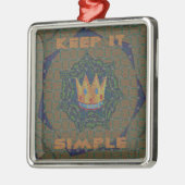 Einfach behalten: Das Royal Clarity Pattern Design Silbernes Ornament (Links)