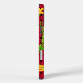 Einfach behalten: Fett Golden Red Woven Floral Pri Case-Mate iPhone Hülle (Rückseite / Rechts)